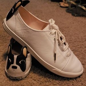 Kate Spade Sneakers French Bulldog Size 8 leather